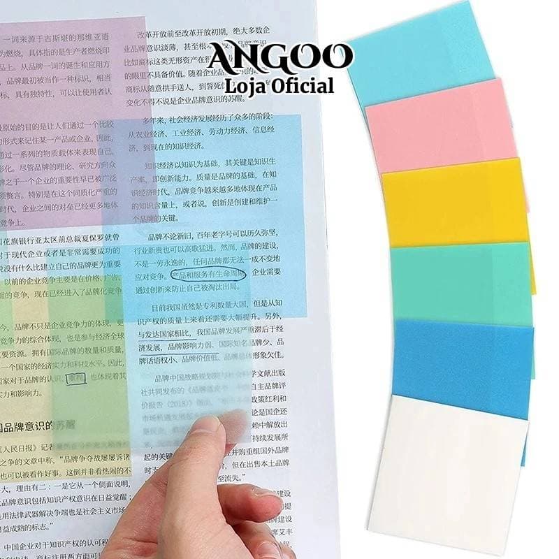 50 Folhas À Prova Dwaterproof Água Transparente Auto Adesivo Bloco De Notas Marcador Pegajoso Ver Através Postado Escrit