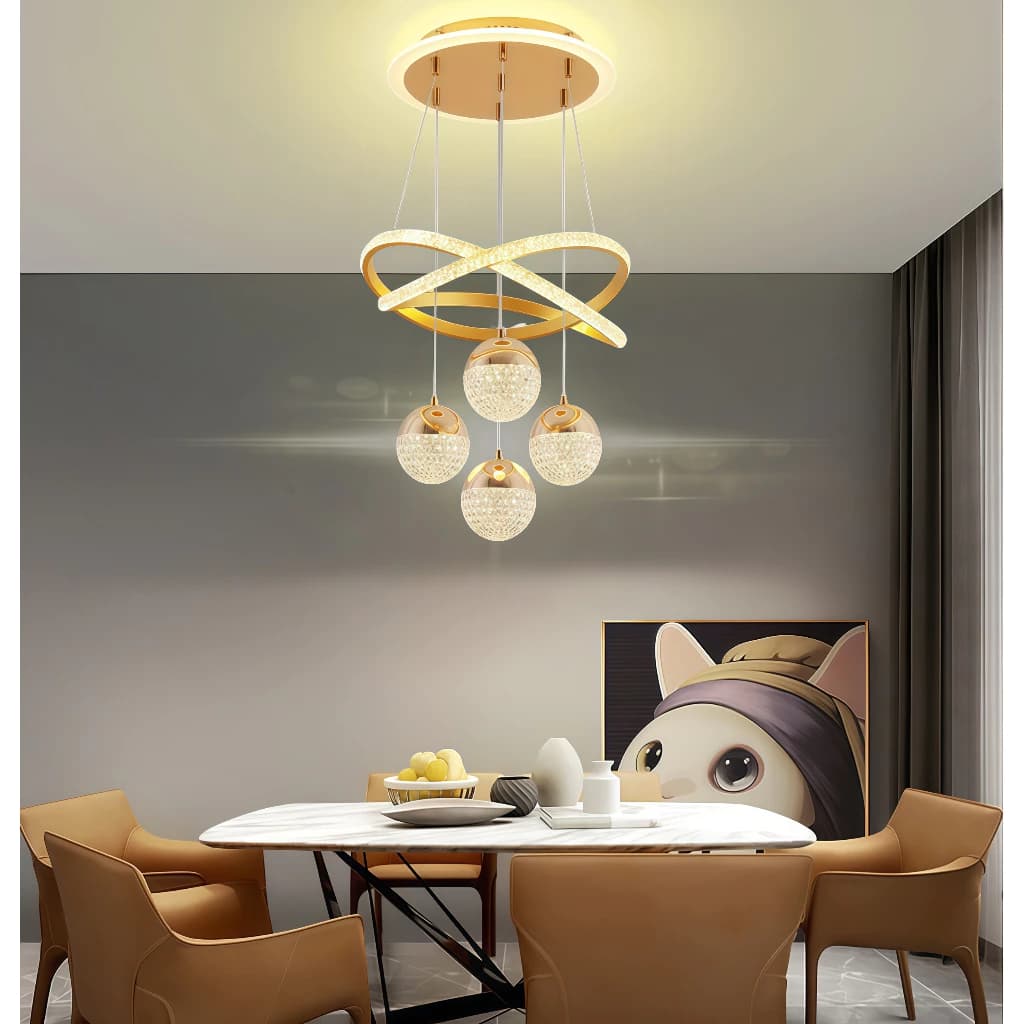 3 Cores (110V-220V) Lustre De Teto Nórdico De Luxo Lustre Para Sala De Jantar e Estar Lustre Romântico Starry Sky!!