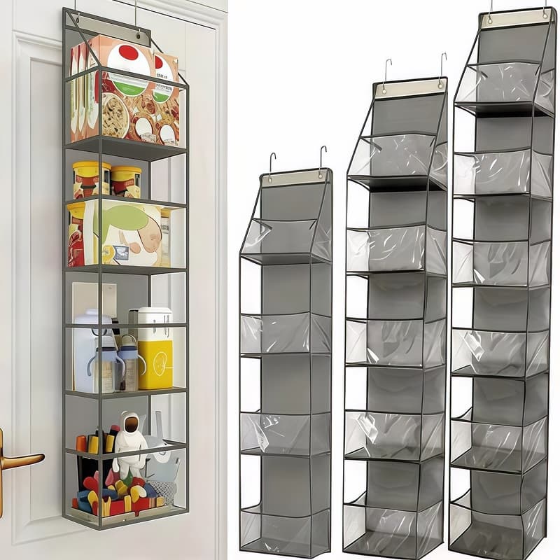 Organizador 4 / 6 Andares Multiuso Suporte Bolsas Cosméticos Pendurado Porta Tecido Multifuncional