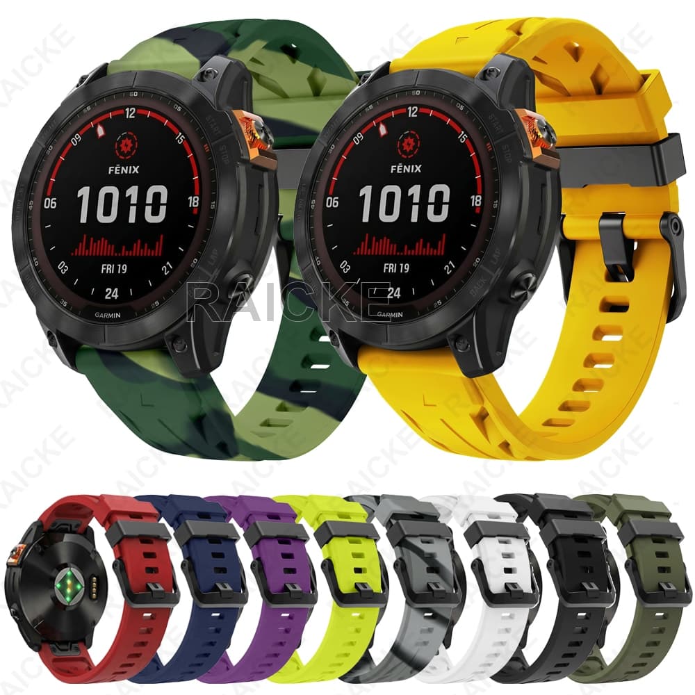 Pulseira Esportiva De Silicone Durável Para Garmin Fenix 9 8 51mm 47mm/7X pro/6/5X Plus/Fenix3 hr/Forerunner 970 965 955