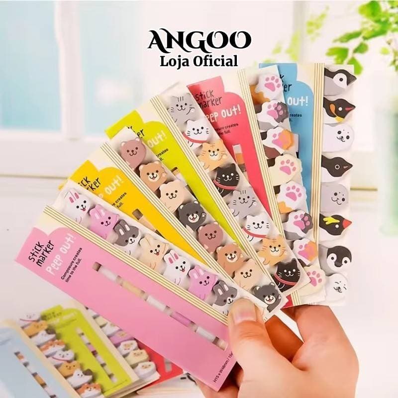Bonito Dos Desenhos Animados Série Animal Papelaria Pacote Sortido Multi-Tamanho Decorativo Notas Pegajosas Auto-Adesivo