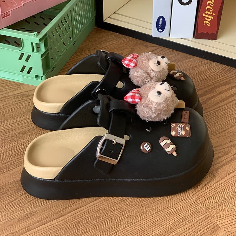 Bonito EVA duas cores buraco sapatos femininos verão 2026 novo estilo exterior Wear respirável antiderrapante de sola gr