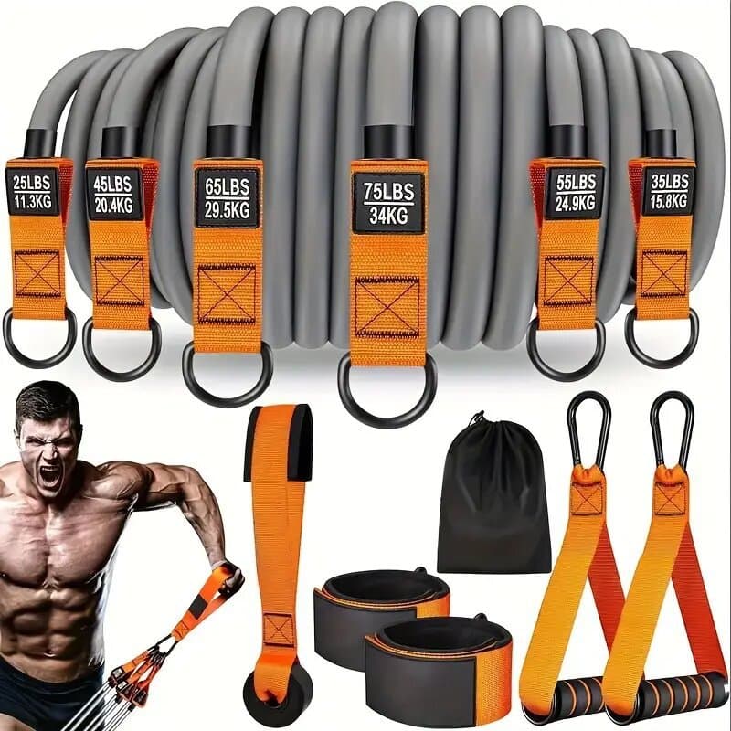 Elástica de Resistência Equipamentos de Ginástica para Treino em Casa e Academia 300 Quilos