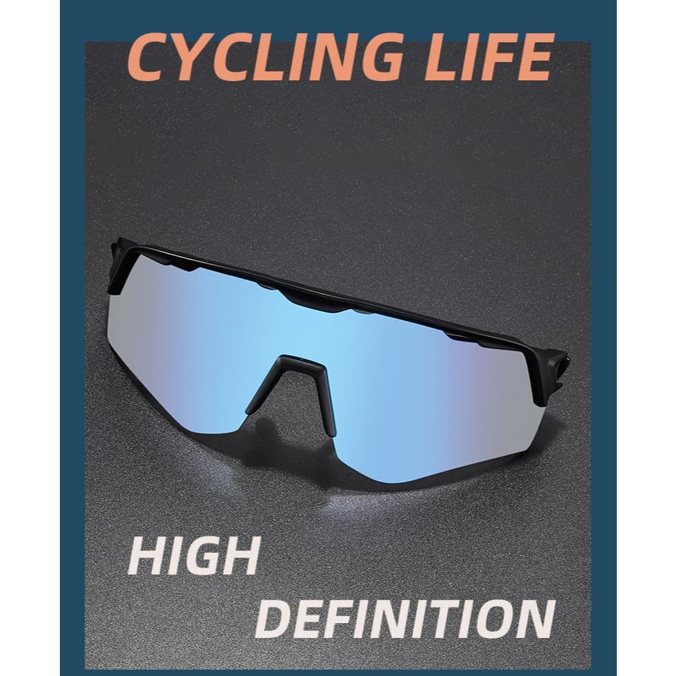 Óculos De Ciclismo Fotocromáticos À Prova De Vento Com Proteção UV , Sol Esportivos De Cor Vibrante Para Montanhismo Ao