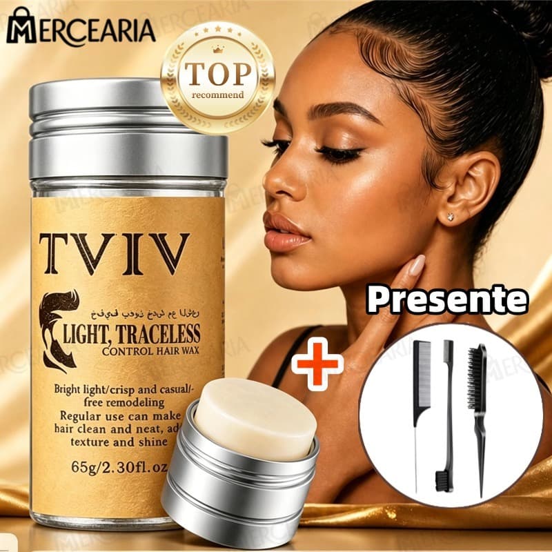KIT 2 Bastão De Cera Capilar Para Modelar Hidratar Controlar O Frizz Organizar Pontas Duplas para Cabelo Sólido-MC