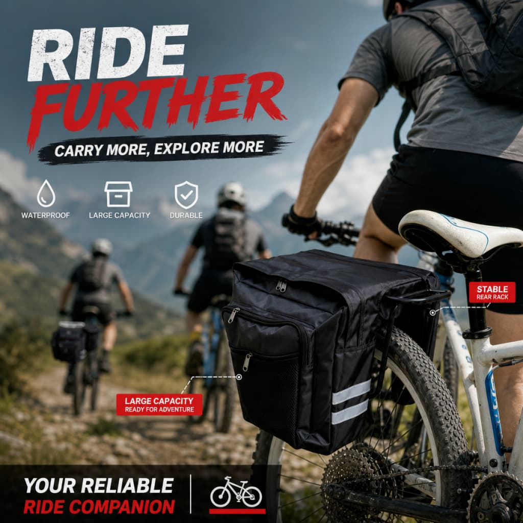 Rack Traseiro De Bicicleta À Prova D'água , Suporte Resistente De Grande Capacidade Para MTB
