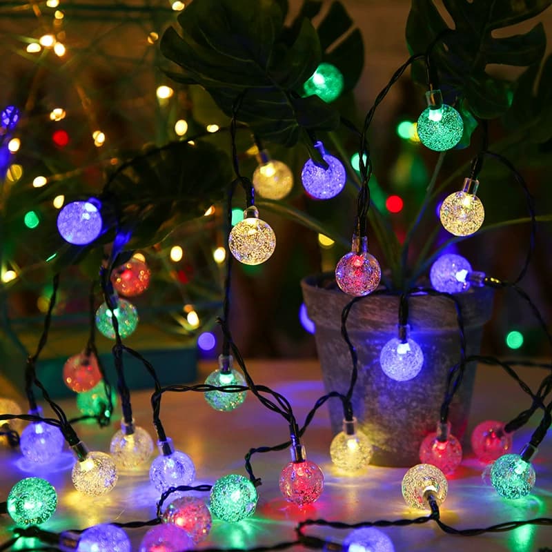 Pisca pisca solar natal impermeável 20/50/100 luzes, comprimento 5m 7m 12m para decoração