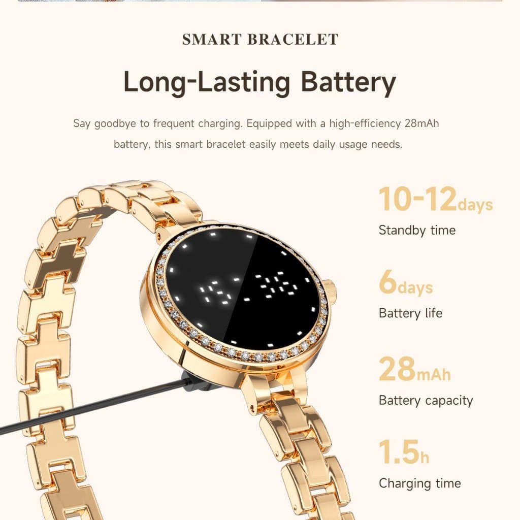 L6 Senhora Pulseira Inteligente Leve Rastreador De Saúde Chamada Mensagem Lembrete Luxo Feminino Smartwatch Novo Present