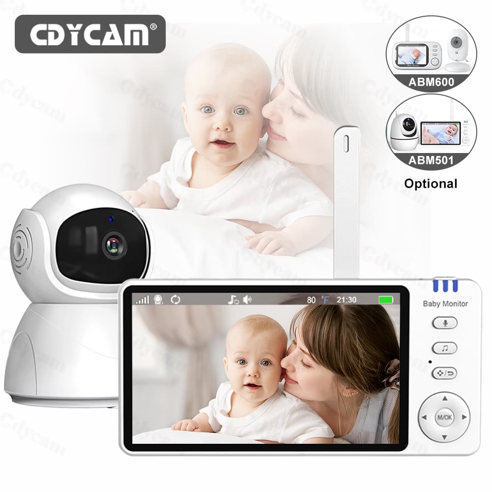 Monitor De Bebê Com Vídeo De 5 Polegadas , Alta Resolução , Babá , Câmera De Segurança , Visão noturna,Temperatura