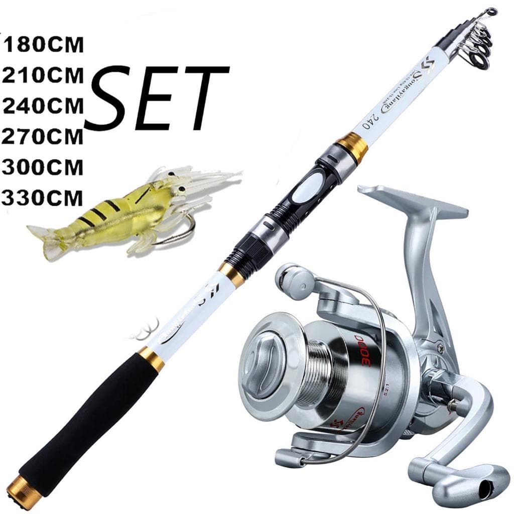 Sougayilang Conjunto De Vara De Pesca Super Leve Girando 1.8M-3.3M 6BB Relação De Engrenagem 6.2 : 1 Trator Max 5-10KG C