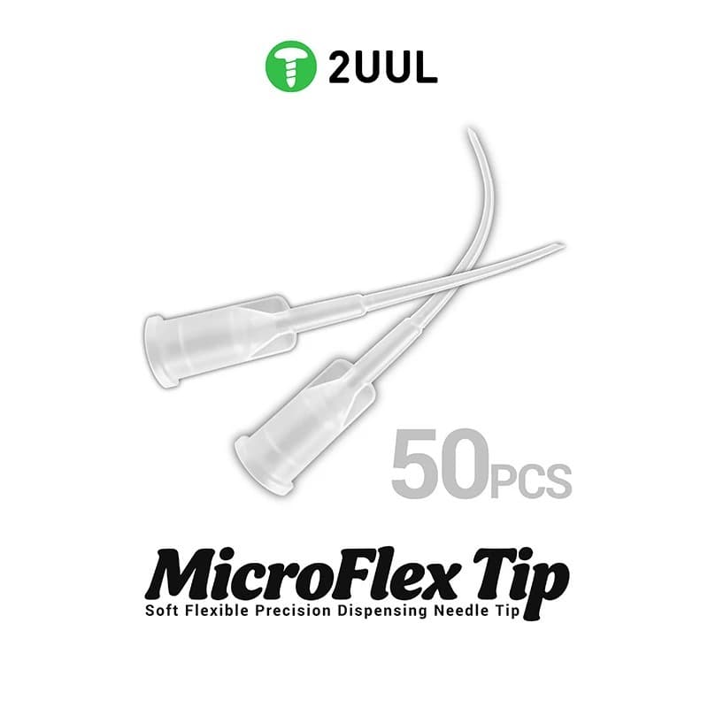 2UUL CS10 MicroFlex Ponta De Agulha De Distribuição De Precisão Flexível Macia 50 Unidades/Pacote Para Ferramenta De Rep