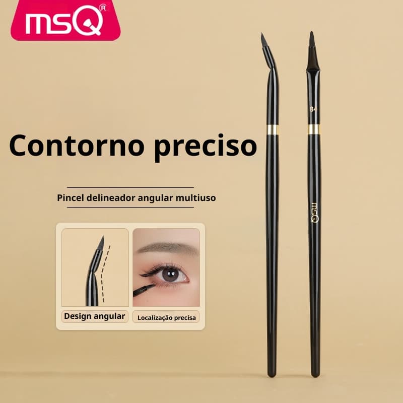 MSQ 84# Pincel Delineador Chanfrado de Fibra Sintética Alta Qualidade, Cerdas Firmes para Maquiagem Profissional