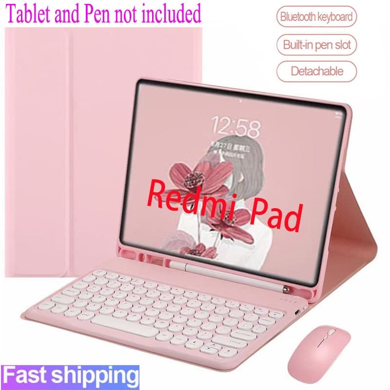 Capa De Teclado Para Redmi Pad 2 11'2025 9.7 2026 Magnético Sem Fio Bluetooth Mouse