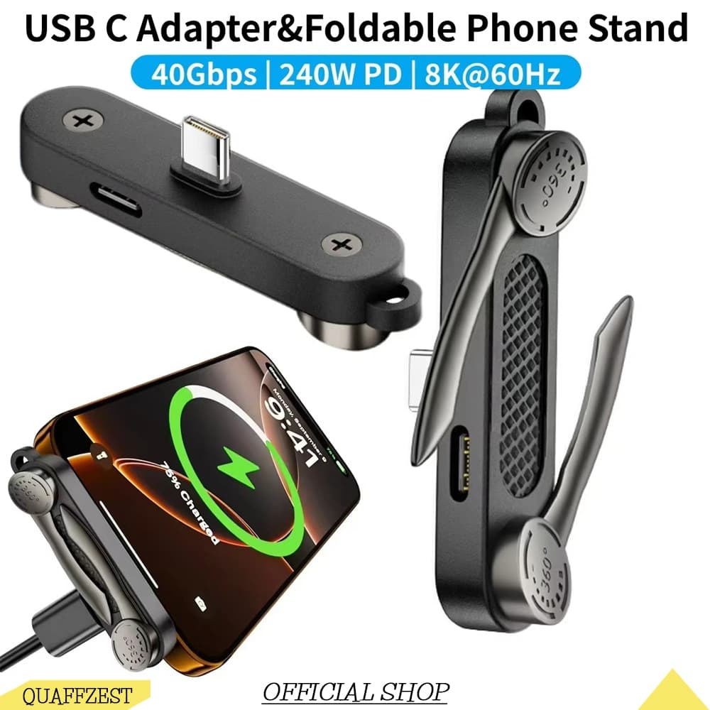 Adaptador USB-C De Carregamento Rápido 240W 40Gbps Transferência De Dados De Alta Velocidade 8K 60Hz Conversor De Fundiç