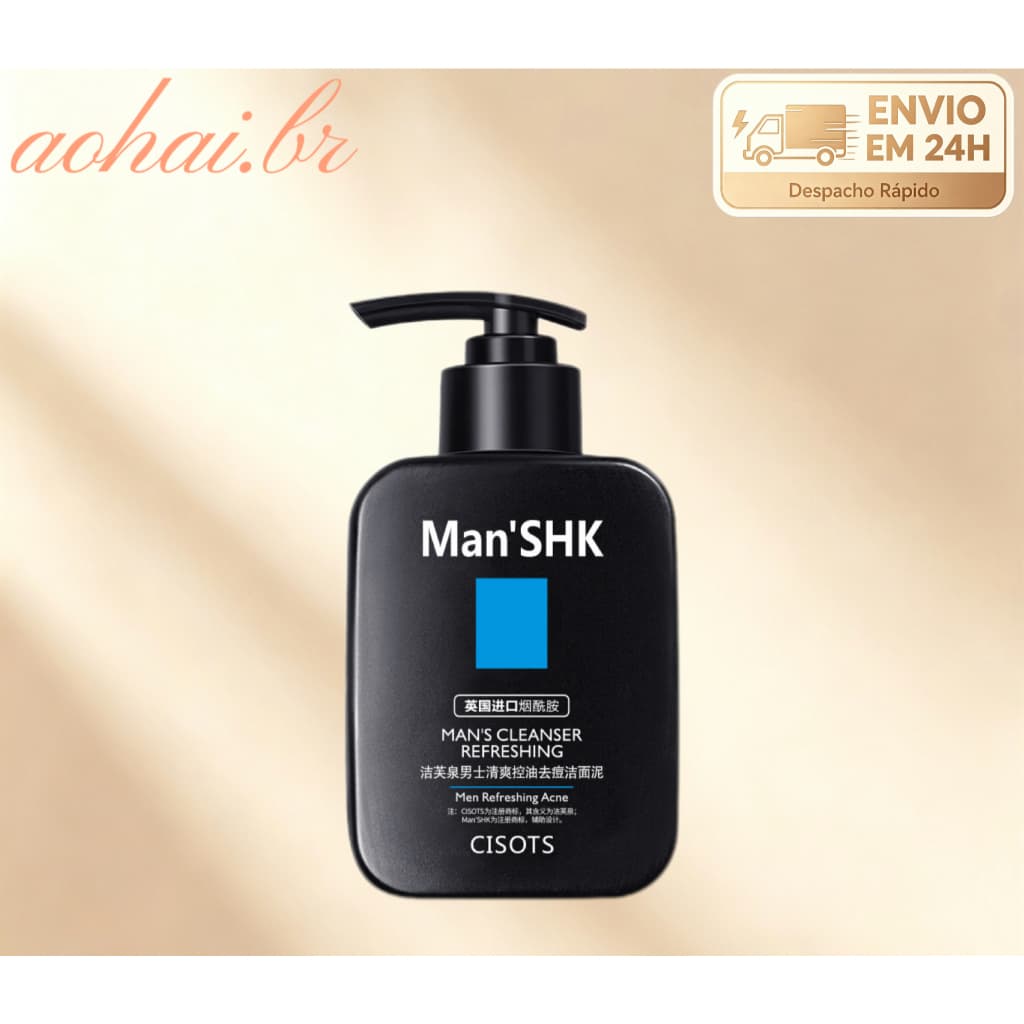 Homens refrescante controle de óleo lama de limpeza hidratante hidratante limpeza suave leite de limpeza não apertado