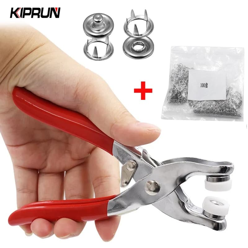 Acessórios Para Ferramentas De Alicate Kipka , Kit De Fixação De Fivela , Fixadores De Botão De Pressão De Metal , Com 4