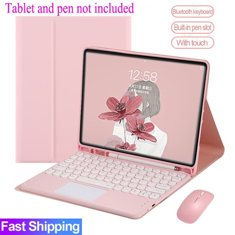 Capa Com Teclado Touchpad Para xiaomi Redmi Pad 2 9.7 9.7'2026 11 11 Alto-Falante 2025 Redondo Bluetooth De Mouse