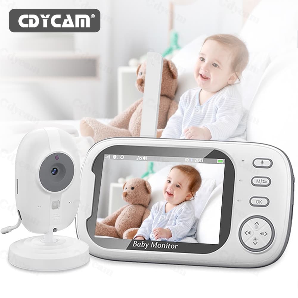 3.5 Polegada Monitor De Bebê Sem Fio IR Visão Noturna 2 Vias Conversa 8 Canções Temperatura Vídeo Babá Rádio Cam