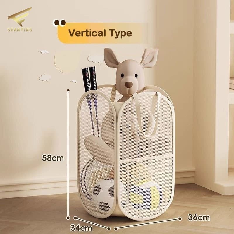 Caixa De Armazenamento De Brinquedos De Malha Organizador De Grande Capacidade Para Portátil Multifuncional Saco Cesta D