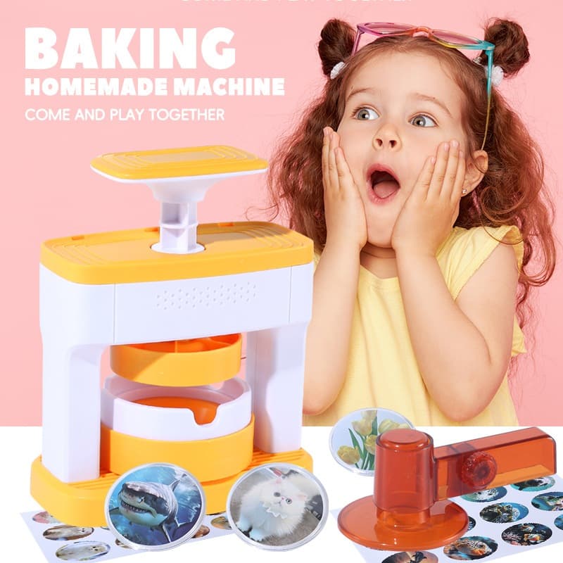 Máquina de Bottons DIY Infantil Crie bottons personalizados Criativa, Fácil de Usar, para Artesanato e Presentes
