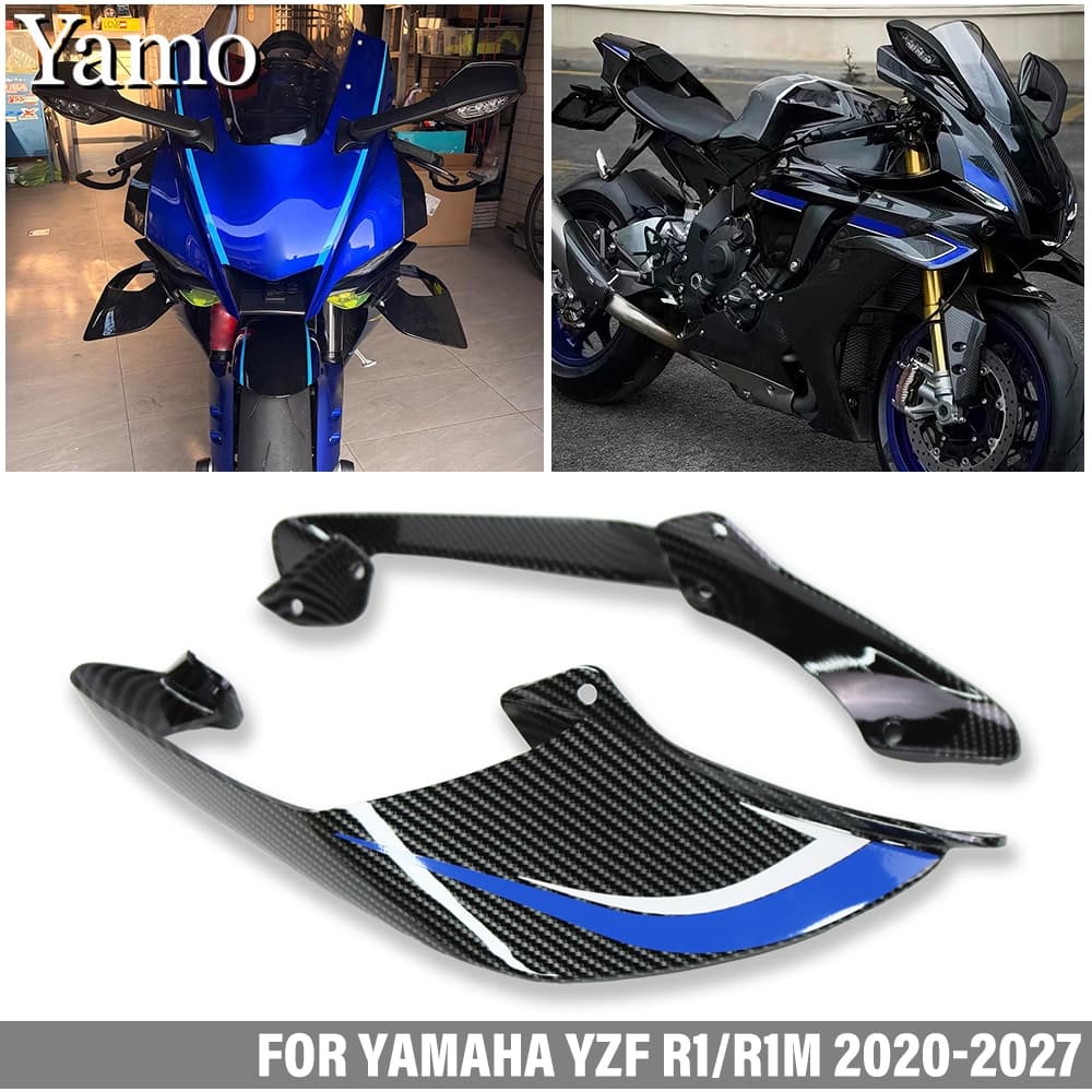 Para YAMAHA YZF R1 R1M 2020-2027 Winglets Motocicleta Asa Fixa Spoiler Decoração E Modificação Acessórios