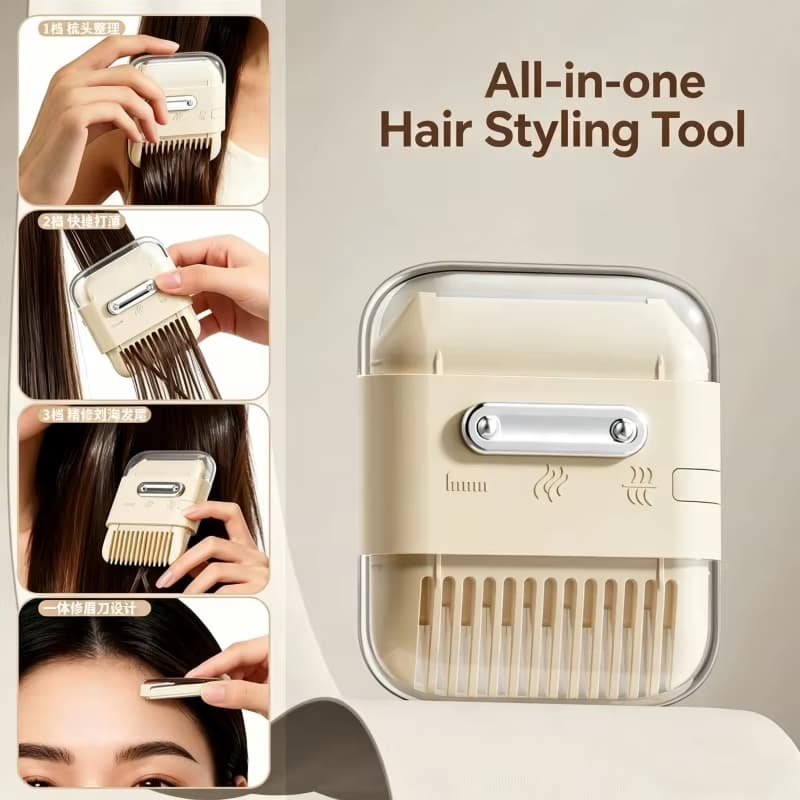 5 Em 1 Portátil Casa Máquina De Cortar Cabelo Franja Aparador Desbaste Pente Faca De Corte De Lâmina Mini Ferramenta De