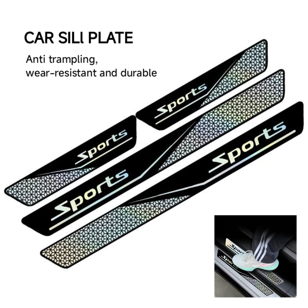 Tira de limiar do carro Anti-piso espelho acrílico proteção a Laser adesivo Pedal personalizado modificado PVC adesivo s