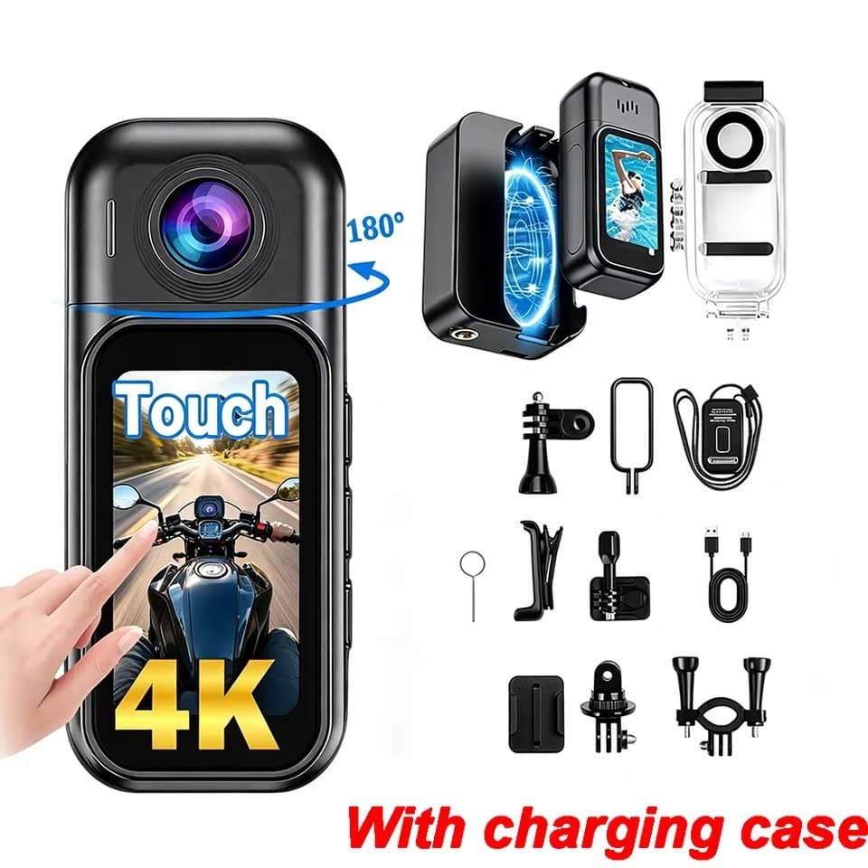 Câmera De Ação Com 64 Gb Incluída , Mini Esportiva , 30M , WiFi , 1080P , À Prova D'água , 120 ° Lente Grande Angular