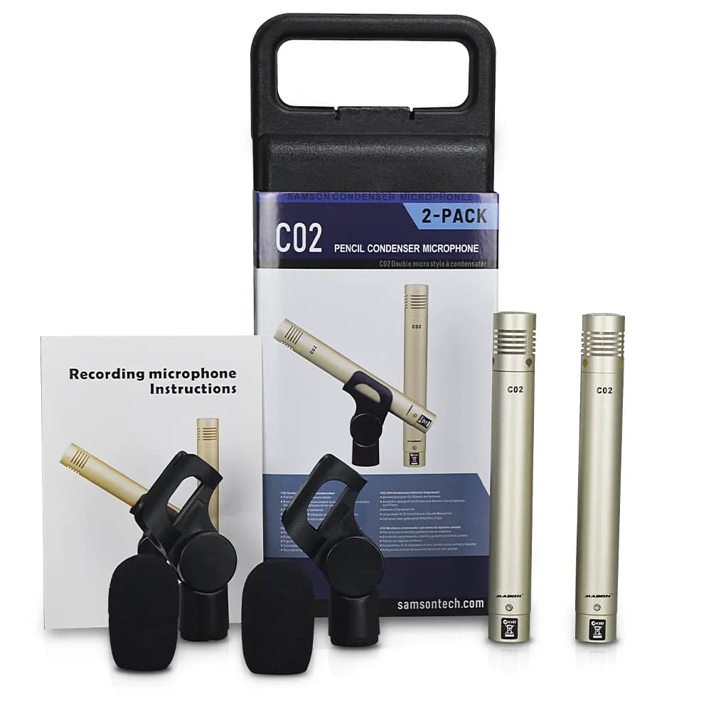 SAMSON C02 Condensador Lápis De Suspensão De Diafragma Pequeno Clipe À Prova De Choque Microfone Piano Mic Tipo De