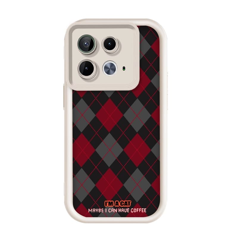 Para Infinix Note 40 5G , Padrão De Diamante Preto , Vermelho E Cinza , Capa De Telefone De silicone Anti-Queda