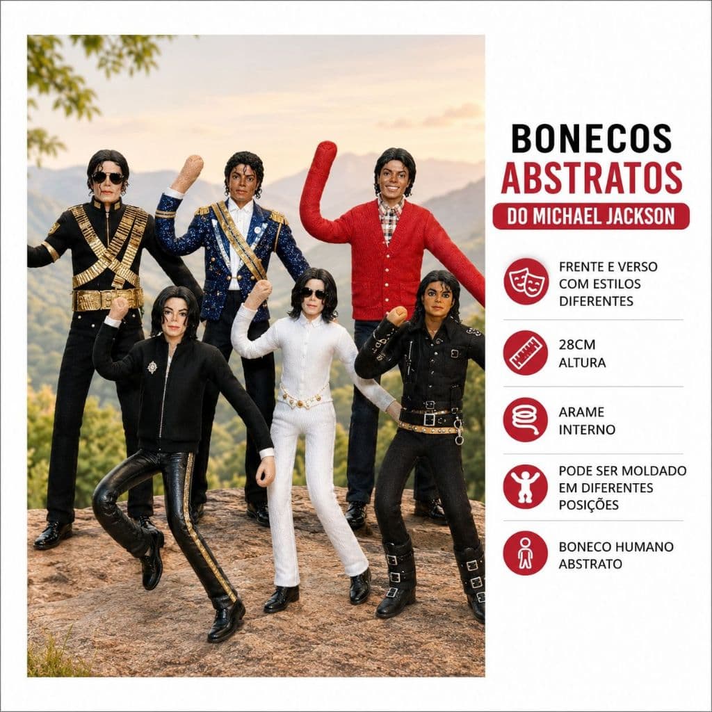 28CM Michael Jackson Boneca Abstrata PP Algodão Poseable Figura Engraçada Colecionável Presente