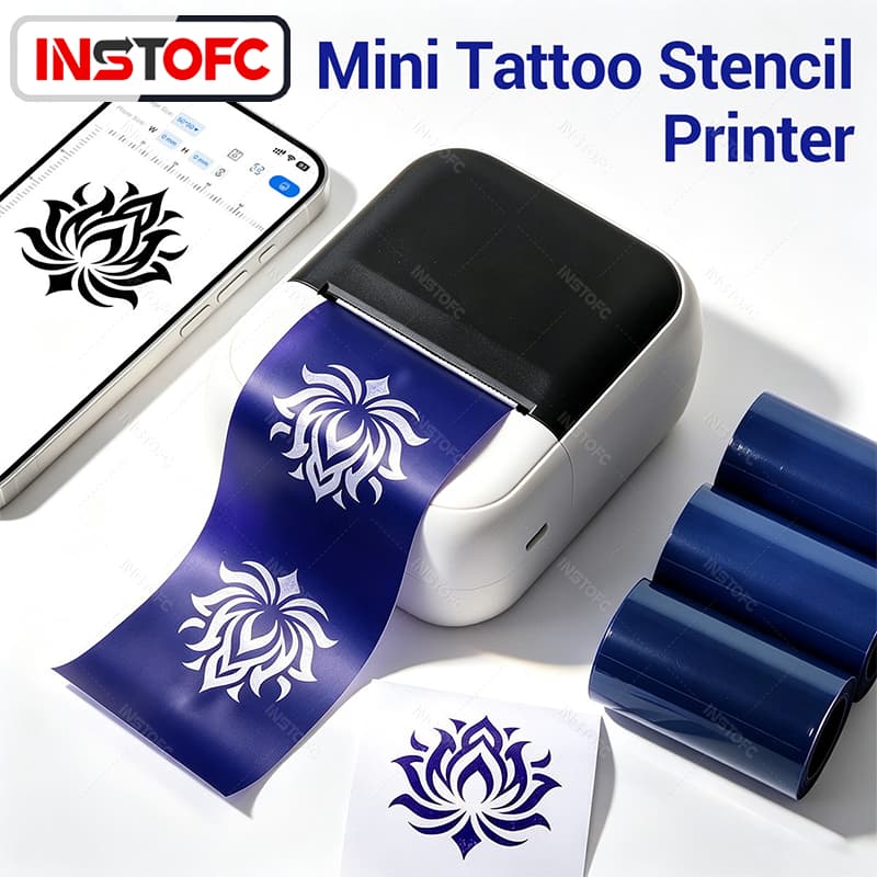 Mini Impressora De Estêncil De Tatuagem , Fabricante De Bolso , Impressão Sem Tinta Para Padrão Pequeno