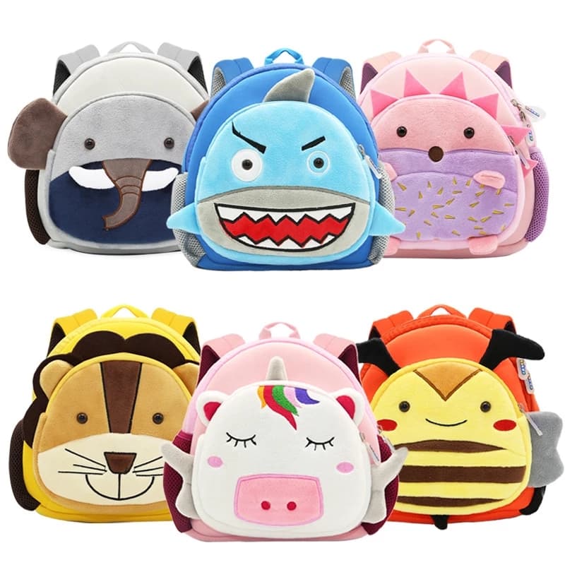 Bonito Dos Desenhos Animados Criança Pré-Escolar Saco De Escola Leve Anti-Perdido Alça De Segurança Crianças Mochila
