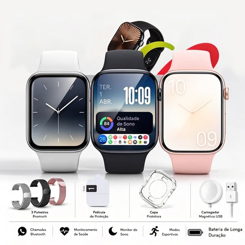 Novo Smartwatch Relógio Inteligente 2026 Bluetooth Call On Display , Lembrete De Mensagem/Papel De Parede Personalizado/