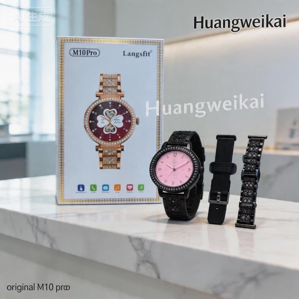 Senhoras Moda Relógio Inteligente Grátis 2 Cinta M10pro Freqüência Cardíaca Exercício Oxigênio No Sangue WRXI smartwatch