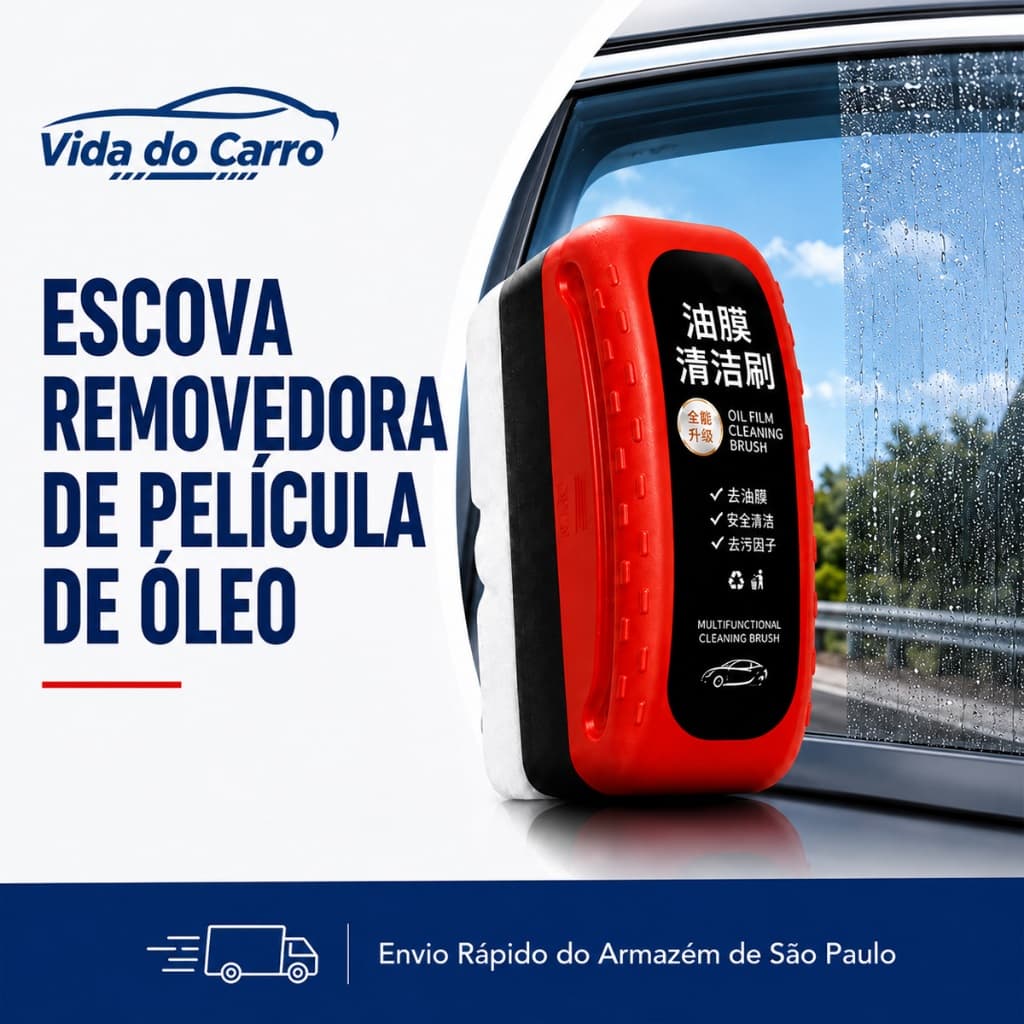 Escova De Limpeza De Filme De Óleo De Pára-Brisa De Carro 120ml-Repelente De Chuva Antiembaçante Para Direção Segura