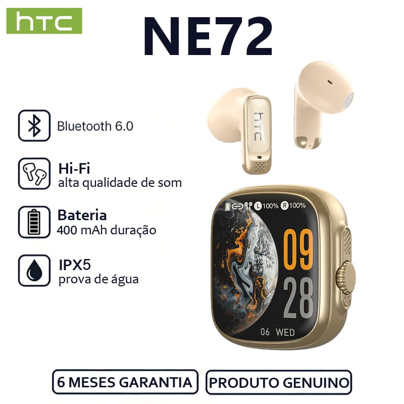 HTC NE72 Fone de ouvido Bluetooth Fone de ouvido intra-auricular Fone de ouvido sem fio Tradução de garantia de um ano B