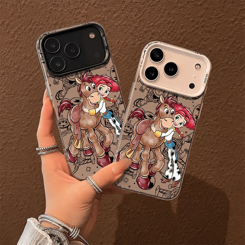 Capa Toy Story para iPhone Colorida Fosca Design Cartoon  Proteção Câmera Resistente a Quedas Capa 11 12 13 14 15 16 17.