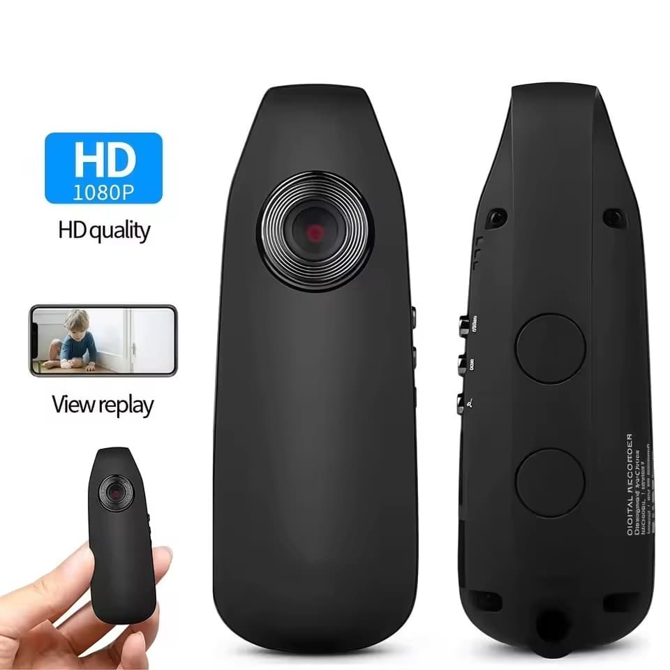 Mini Câmera Corporal Com Gravação De Áudio E Vídeo 1080P Gravador De Detecção De Movimento Filmadora Vestível