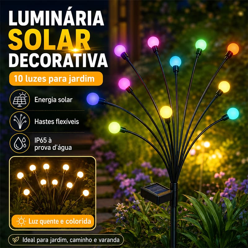 Jardim Solar LED Firefly Light Decoração à prova d'água Festa de Natal