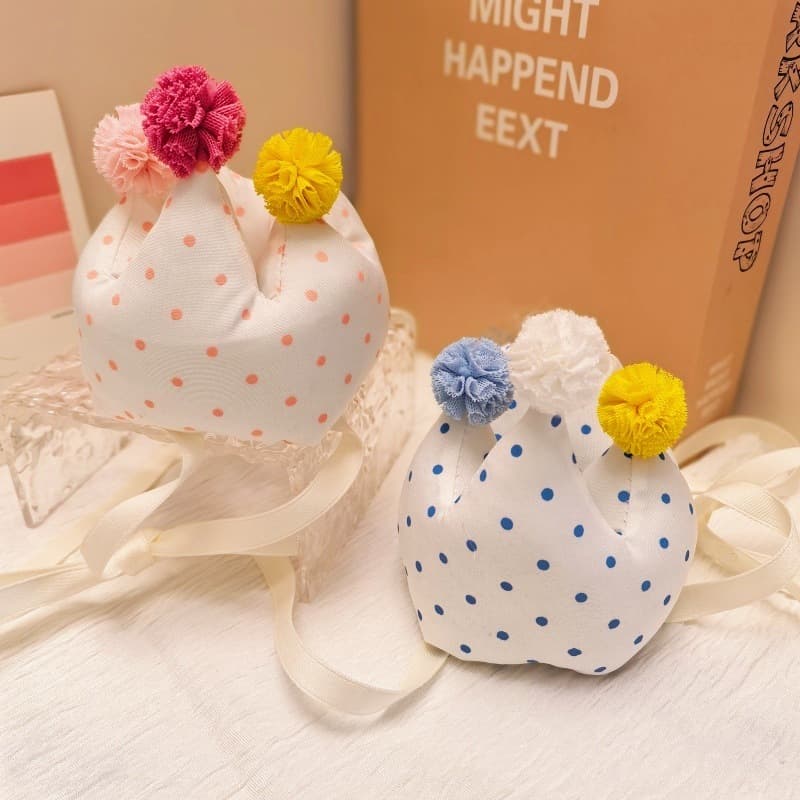 Coroa De Aniversário De Tecido De Bolinhas Fofa Para Bebês Meninas Meninos Bolo Decoração De Cabine Fotográfica