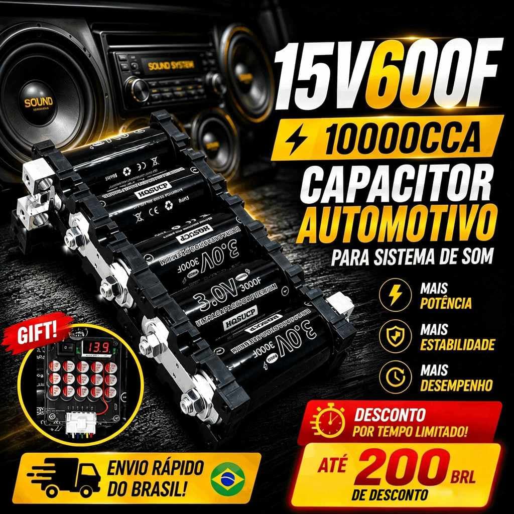 Módulo 15V 600F 3V 3000F 15v Super Capacitor Novo Armazenamento De Energia Carro Áudio Starter Alta Cca Ultracapacitores