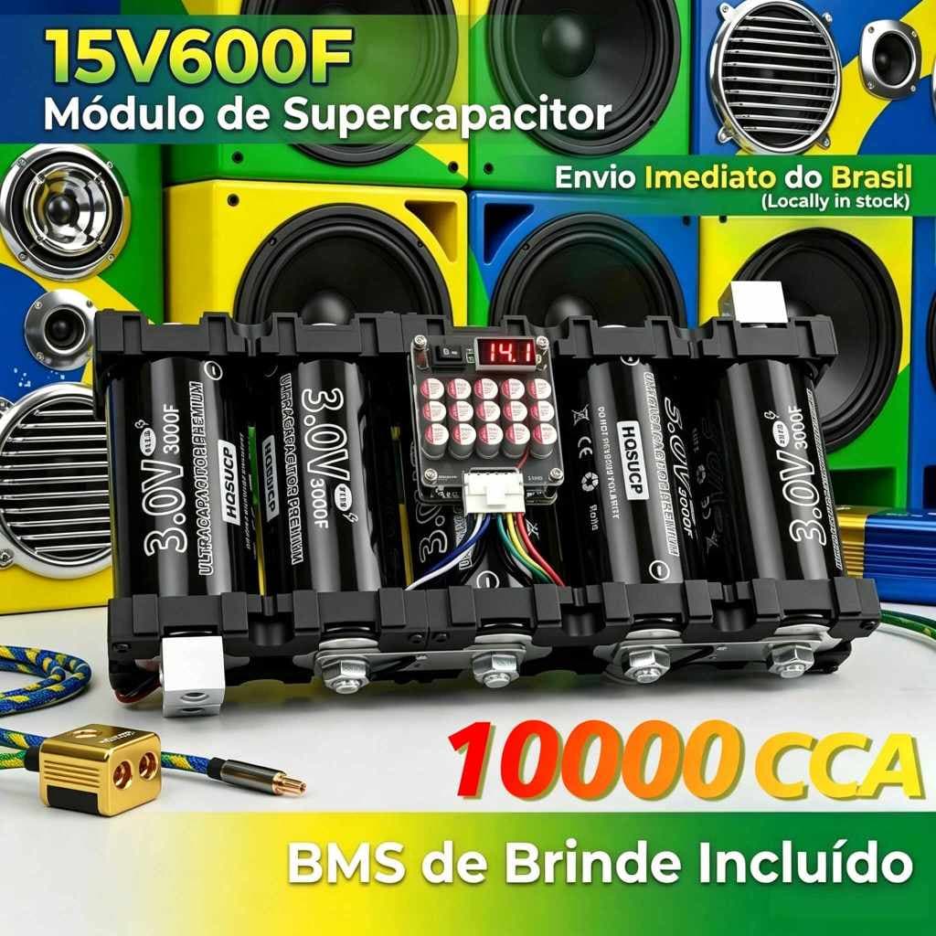 Módulo Ultracapacitor Direto Da Fábrica 3V3000F 3000F 15V 600F Com Supercapacitor Durável BMS 10000CCA Para Uso Automoti