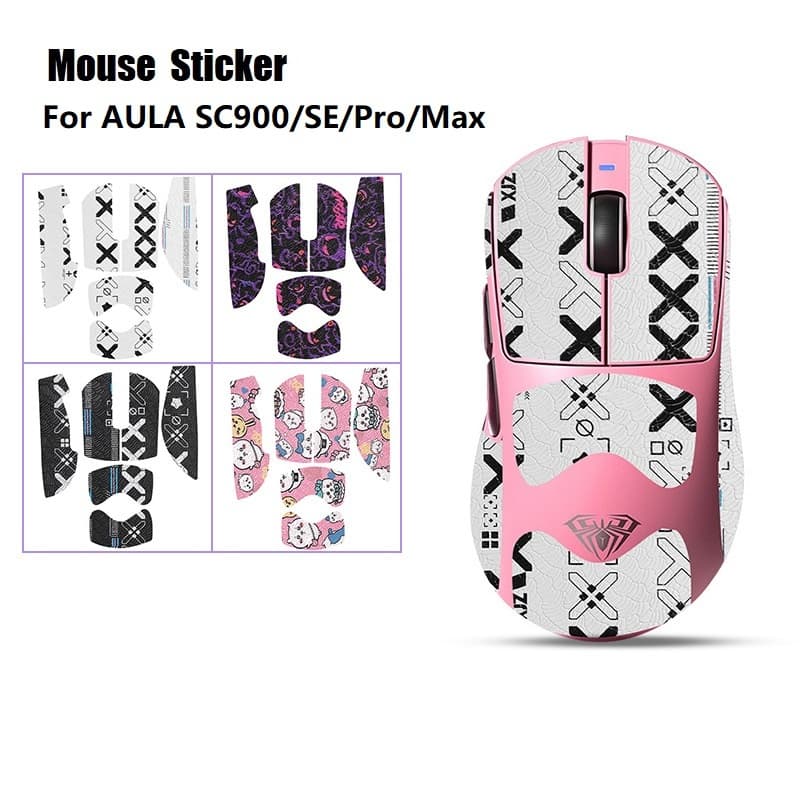 Adesivo De Mouse Para AULA SC900/SE/Pro/Max Grip Tape Skate Antiderrapante Suga Suor SC900SE SC900Pro SC900Max Sem Fio F
