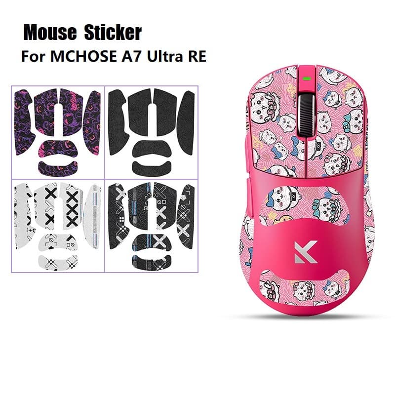 Adesivo De Mouse Para MCHOSE A7 Ultra RE Grip Tape Sugar Suor Anti Deslizamento Pés Patins A7Ultra A7UltraRE Jogos Artes