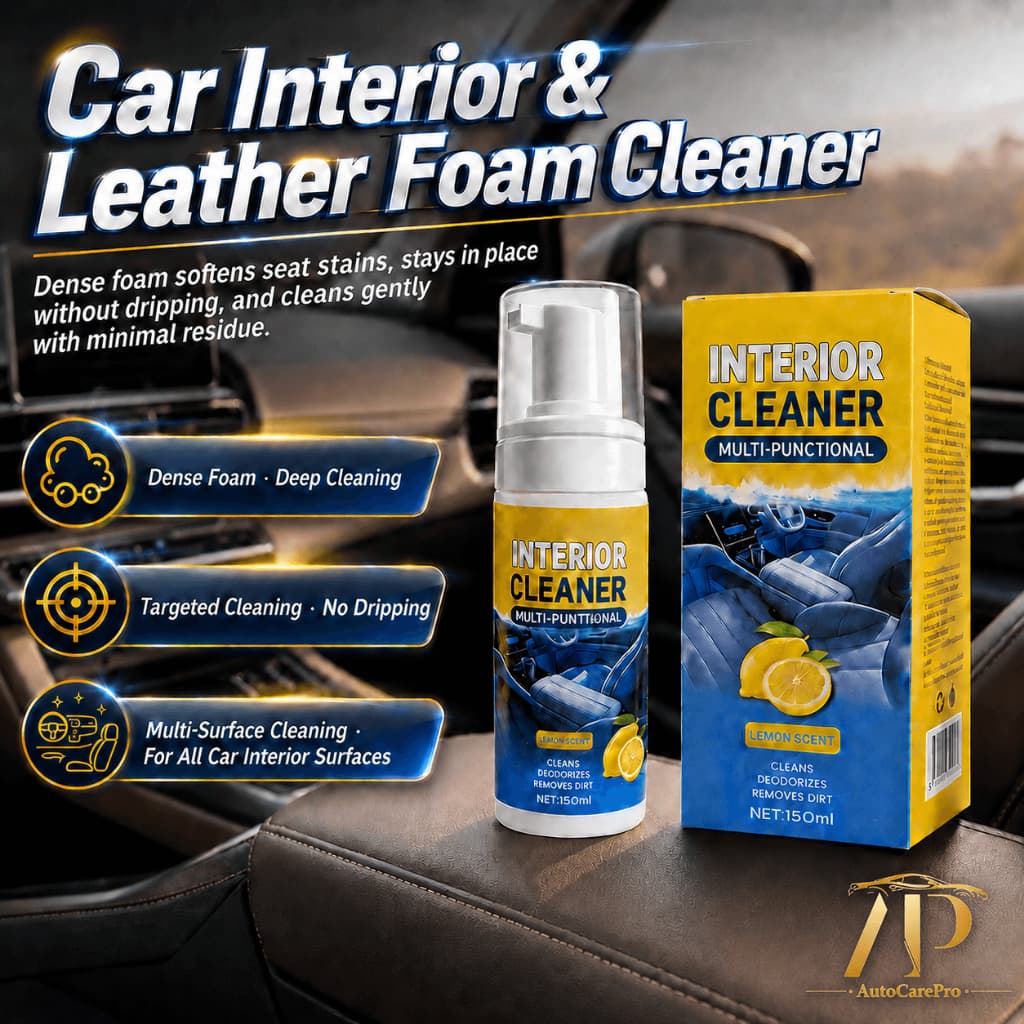 Limpador De Espuma Multiuso Para Carro E Casa Assentos De Couro , Painel , Interiores De Sofás Spray De Limpeza Sem Enxá