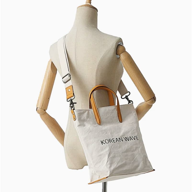 Design Original feminino bolsa de lona versão coreana impresso bolsa de ombro All-Match portátil Diagonal saco Outing sa