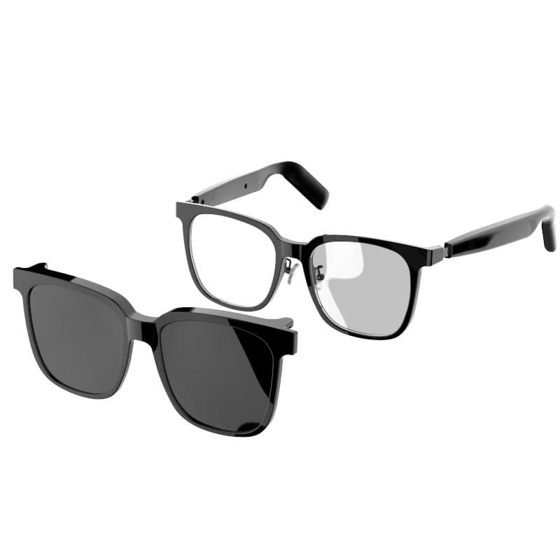 Óculos Bluetooth Inteligentes SG-18 Pro TWS 2 Em 1-De Sol Conversíveis E Lentes Transparentes , Áudio Sem Fio , Controle