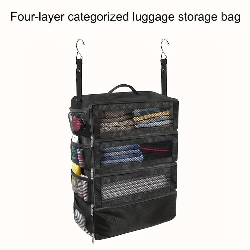 Bolsa Organizadora Portátil De Roupas Externas Multicamadas , De Armazenamento Suspensa De Volta Às Aulas , Categorizado