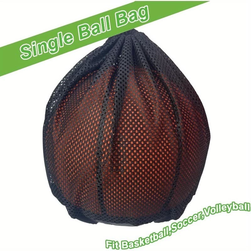 Saco Portátil De Armazenamento De Bola De Futebol Ao Ar Livre Com Malha De Cordão E design De Bolso Interno , Adequado P